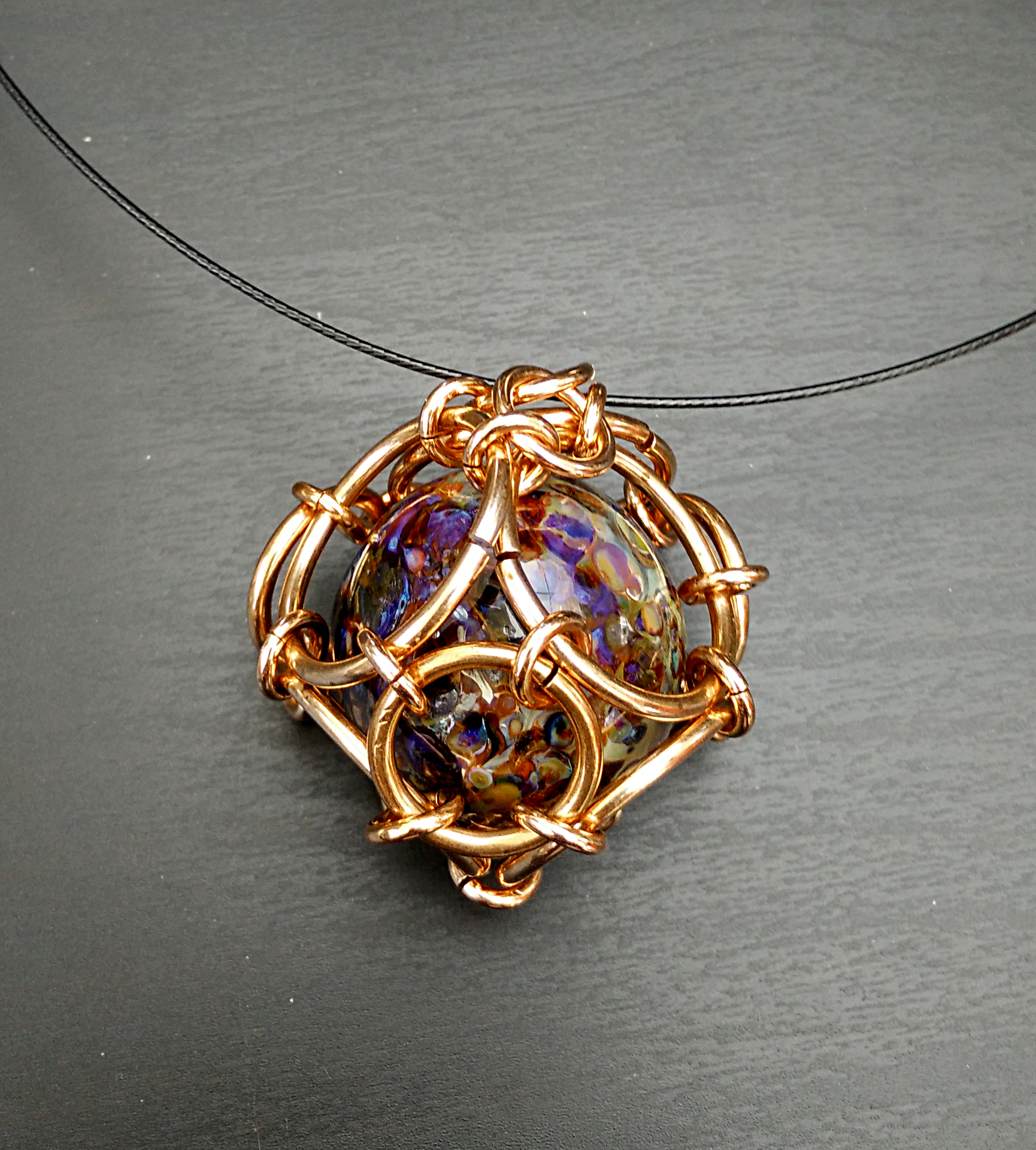 Caged Marble pendant
